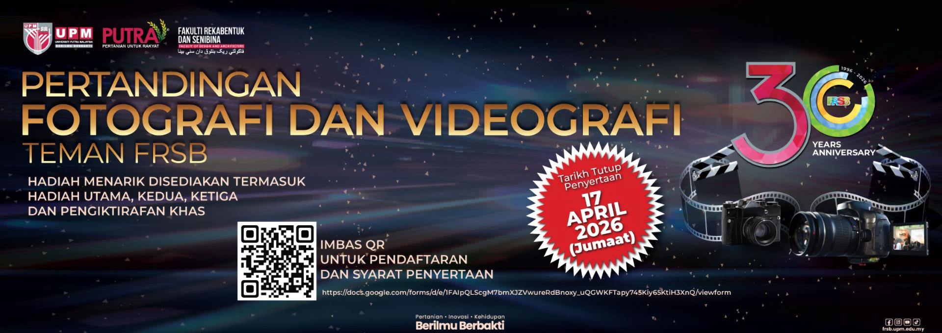  Jom join Pertandingan Fotografi & Videografi Teman FRSB 